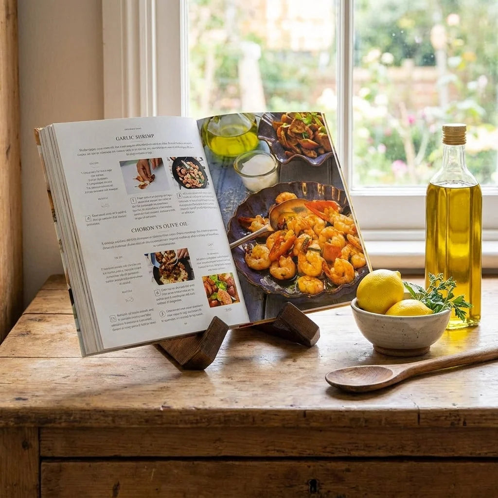 Cookbook Stand | Wooden Foldable Crossed-Arm