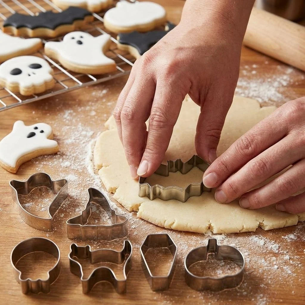 Cookie Cutter Set | Halloween Shapes & Food-Grade Stainless Steel | 7-Piece Set