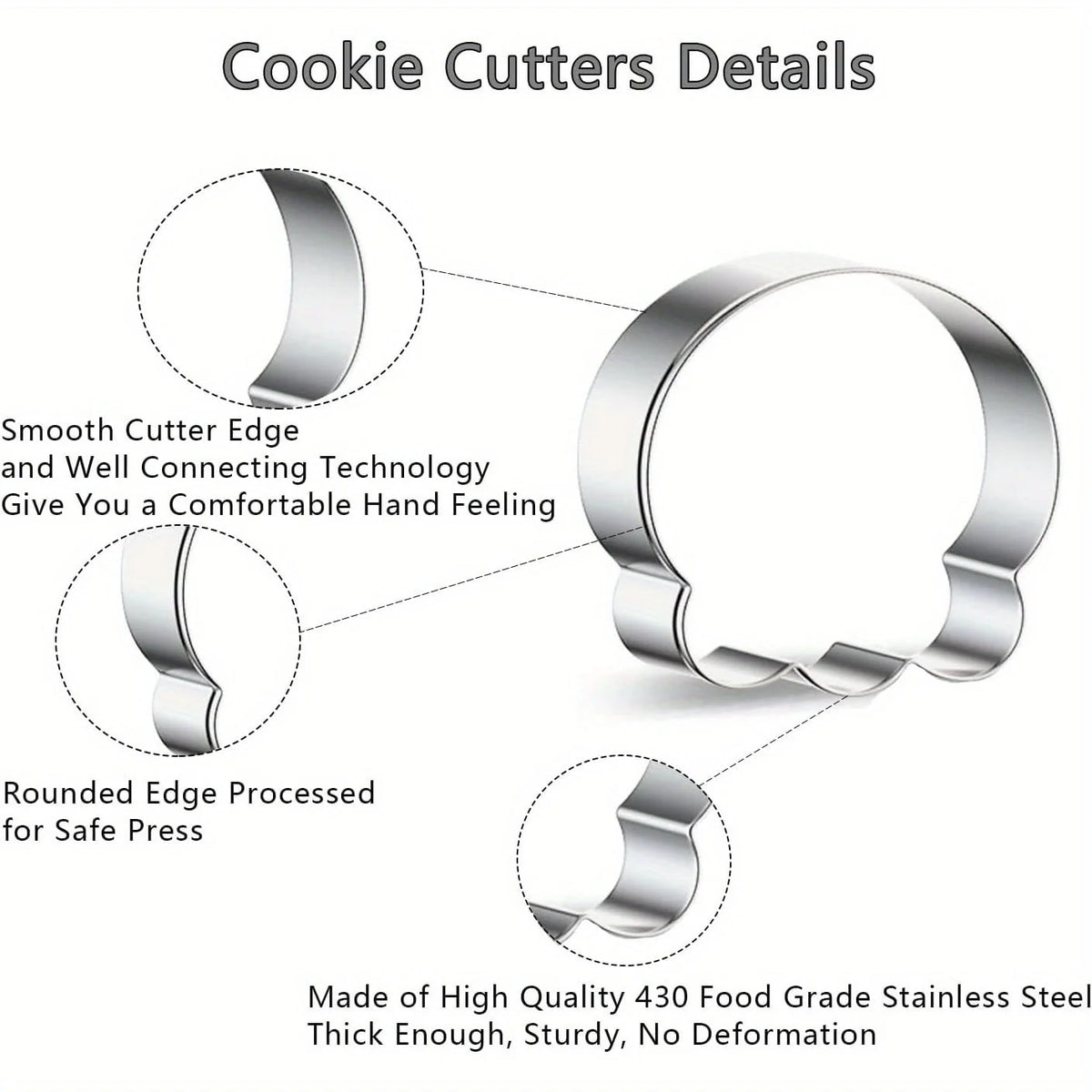 Cookie Cutter Set | Halloween Shapes & Food-Grade Stainless Steel | 7-Piece Set
