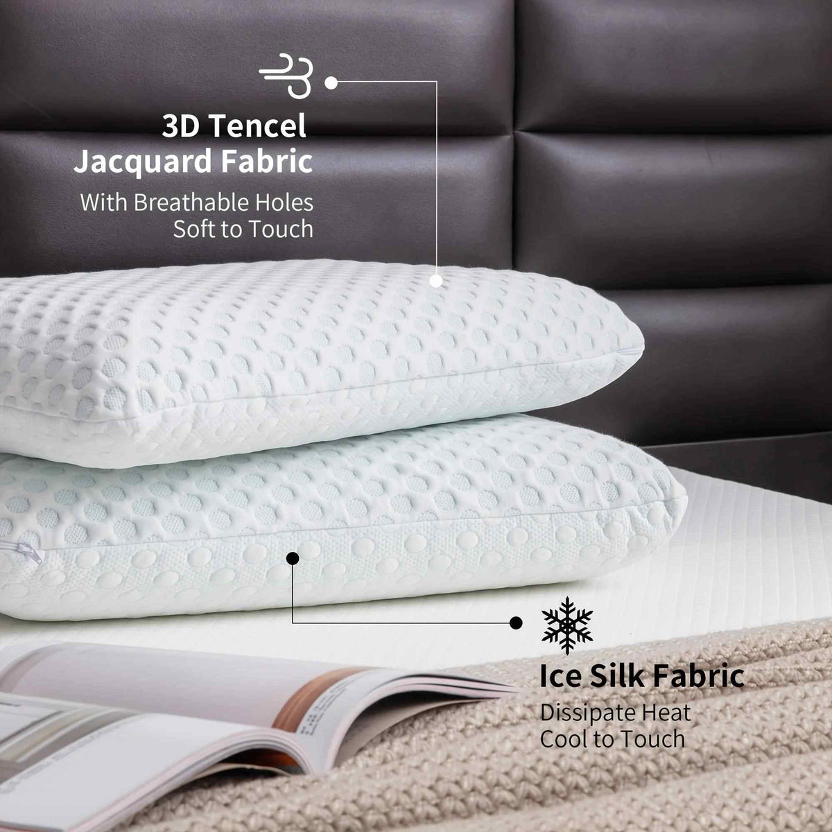 Cooling Pillow | Gel Memory Foam & Ergonomic Cervical Support