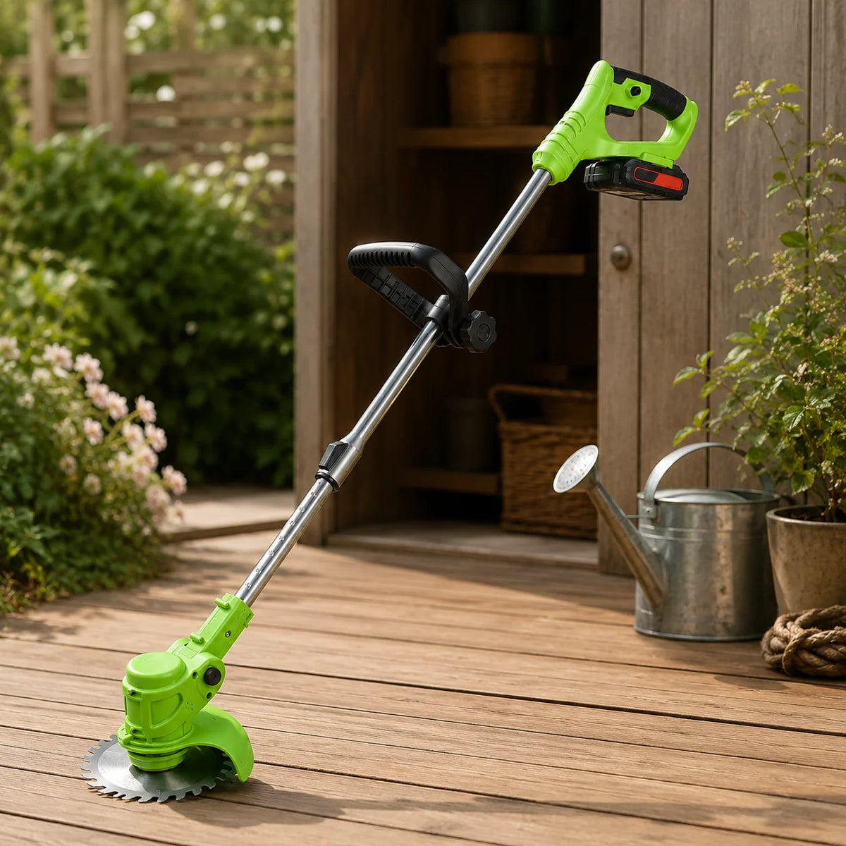Cordless Grass Trimmer | 21V Motor & Ergonomic Adjustable Handle | 6-Inch Blade