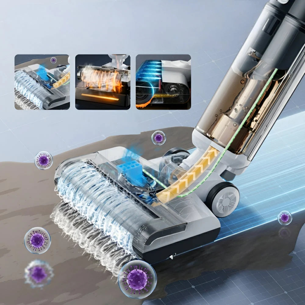 Cordless Vacuum Mop | 3-In-1 Cleaning, Self-Cleaning Brush & Dual-Tank
