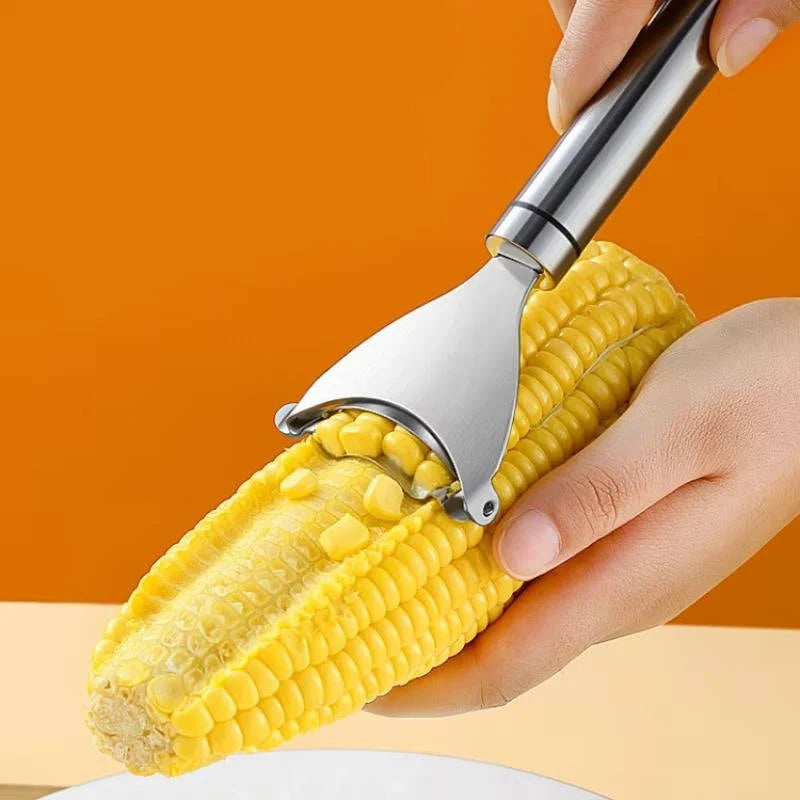 Corn Peeler | Multi-Row Serrated Blade & Ergonomic Handle | Removes 3-4 Rows