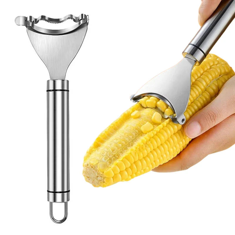 Corn Peeler | Multi-Row Serrated Blade & Ergonomic Handle | Removes 3-4 Rows