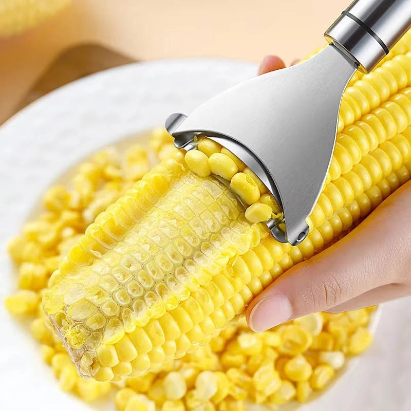 Corn Peeler | Multi-Row Serrated Blade & Ergonomic Handle | Removes 3-4 Rows