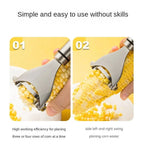 Corn Peeler | Multi-Row Serrated Blade & Ergonomic Handle | Removes 3-4 Rows