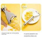 Corn Peeler | Multi-Row Serrated Blade & Ergonomic Handle | Removes 3-4 Rows