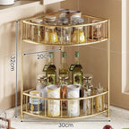 Corner Storage Rack | Three-Tier Mesh Shelves & Raised Rails