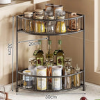 Corner Storage Rack | Three-Tier Mesh Shelves & Raised Rails