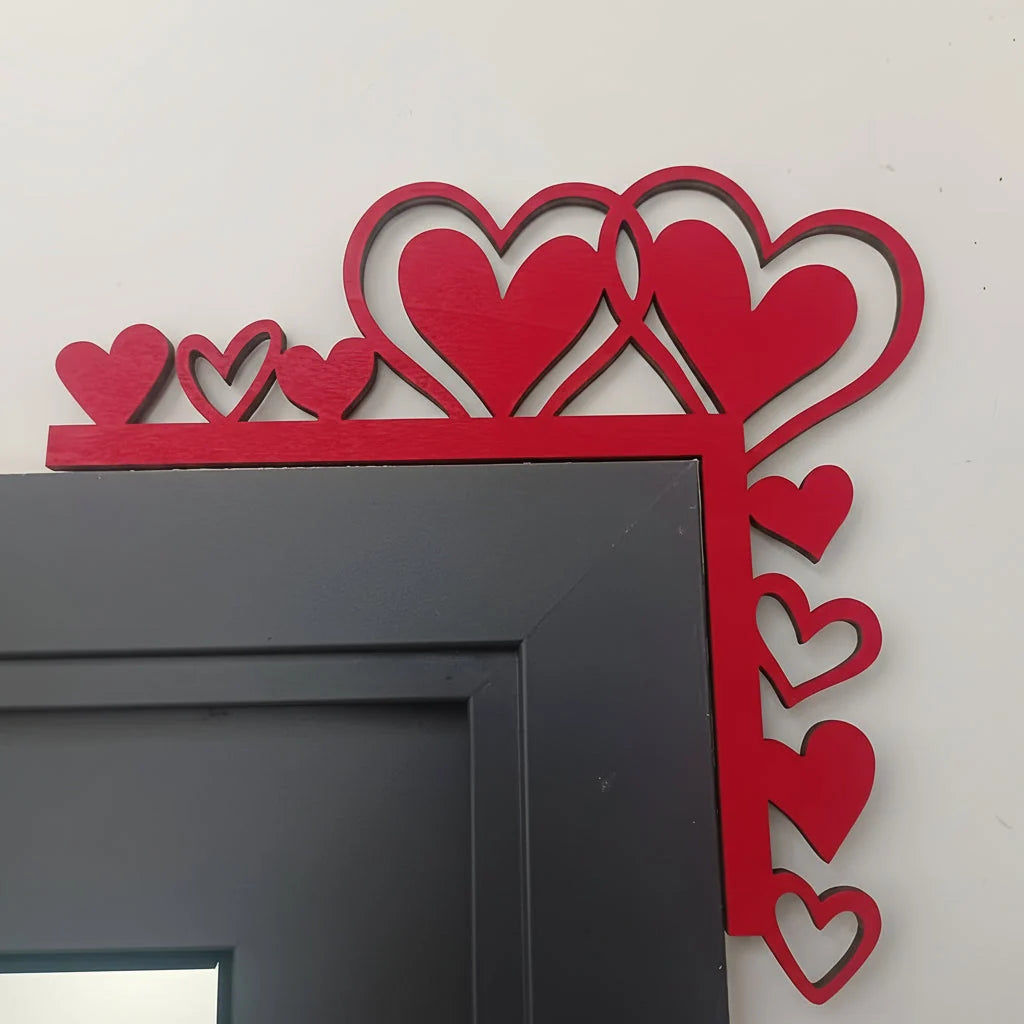 Corner Wall Art | Natural Wood & Heart-Shaped | Left & Right