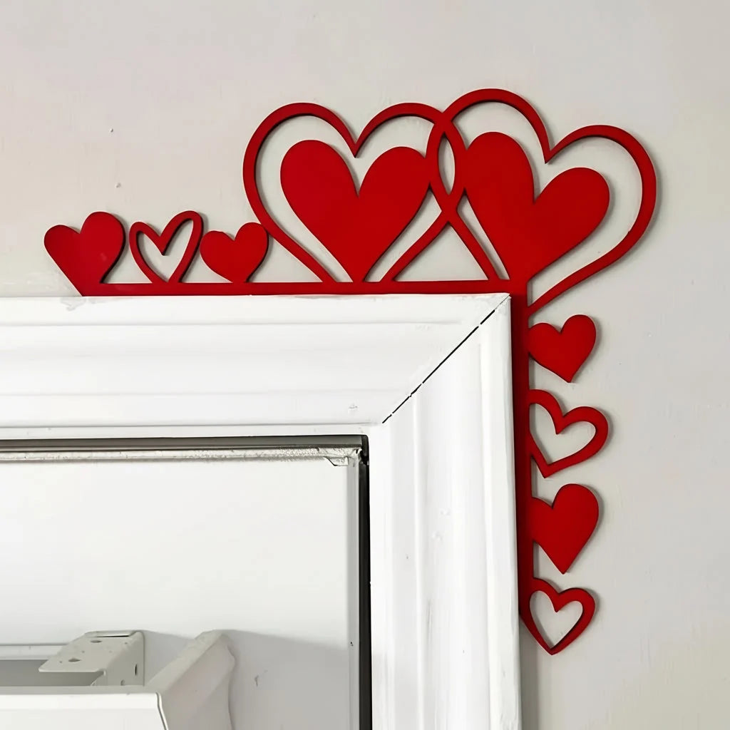Corner Wall Art | Natural Wood & Heart-Shaped | Left & Right