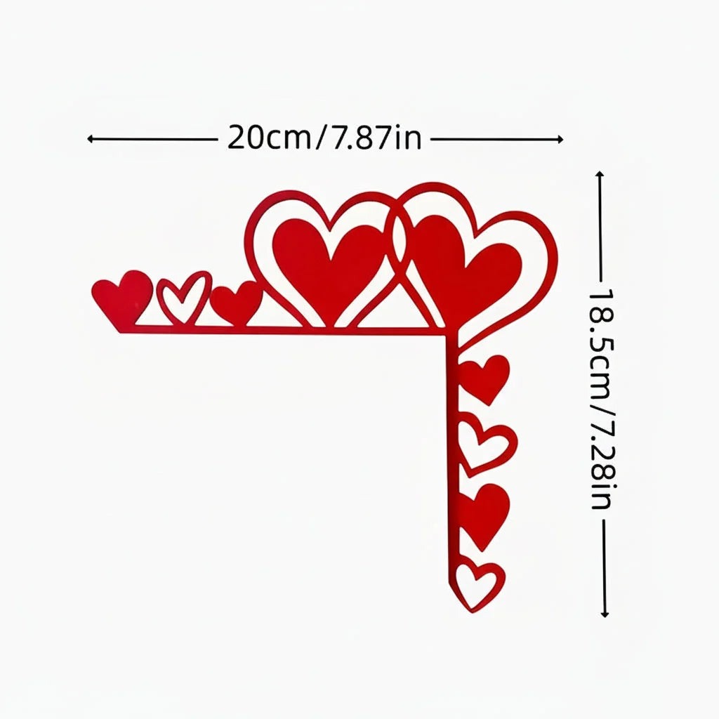 Corner Wall Art | Natural Wood & Heart-Shaped | Left & Right