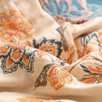 Throw Blanket | Boho Woven Cotton | 201 x 231 cm