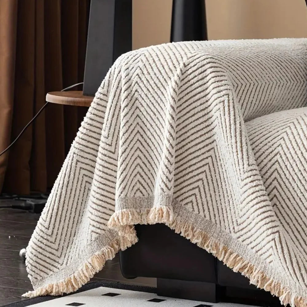 Couch Cover | Reversible Herringbone, Water-Resistant & Non-Slip Fit