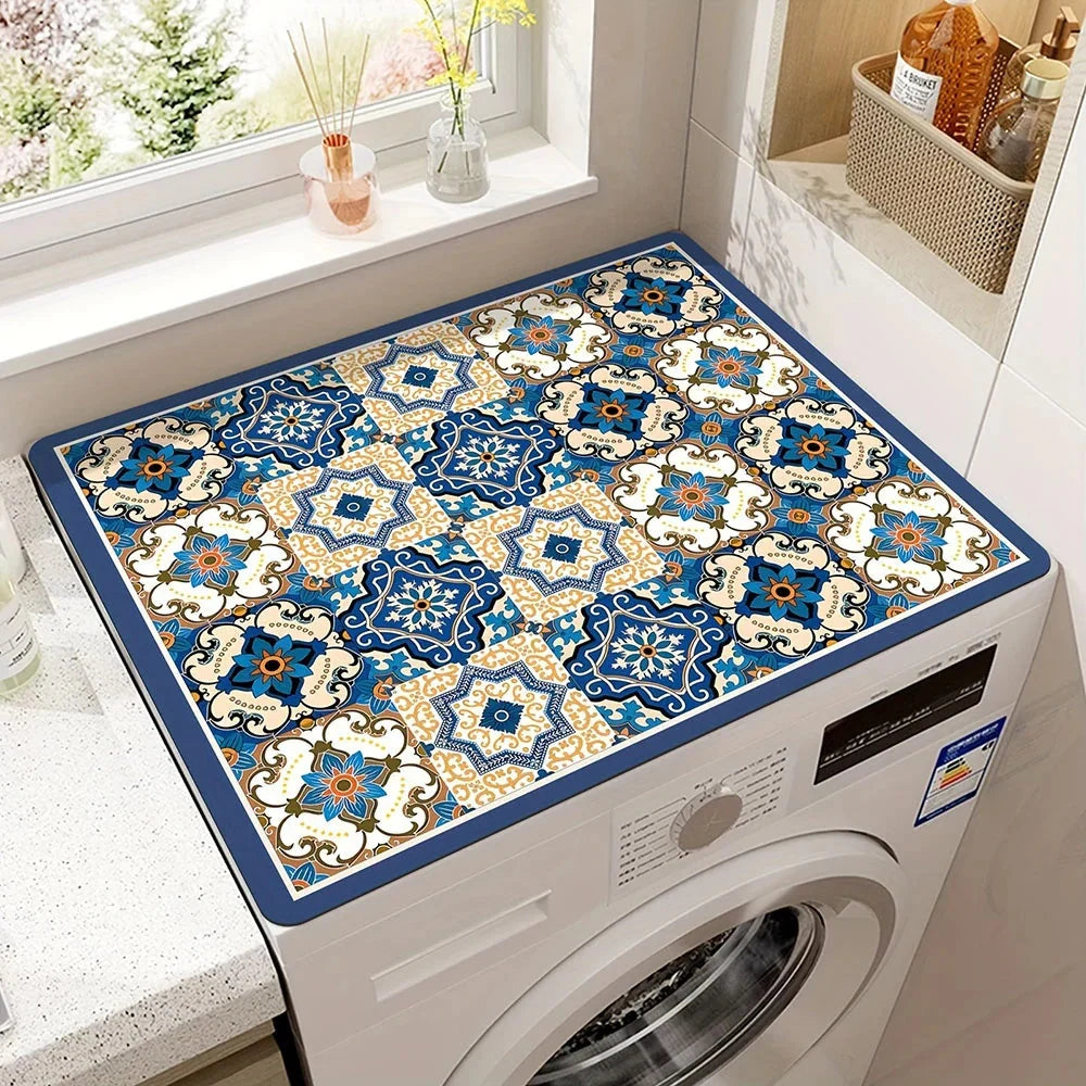 Countertop Device Mat | Diatomaceous Earth Moisture-Absorbent & Scratch-Resistant | Boho Mandala