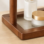 Countertop Shelf | Two-Tier Bamboo Organizer | Raised-Lip Trays
