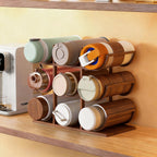 Countertop Wine Rack | Powder-Coated Metal & Stacked Horizontal | Holds 6 Bottles