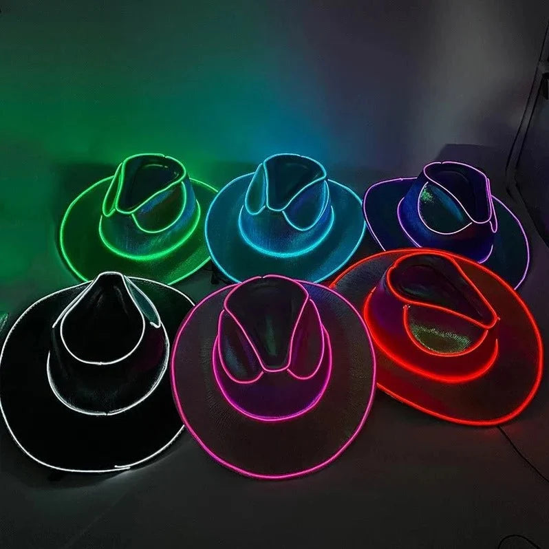 Cowboy Hat | Integrated LED Brim & Battery-Powered | Adult Size