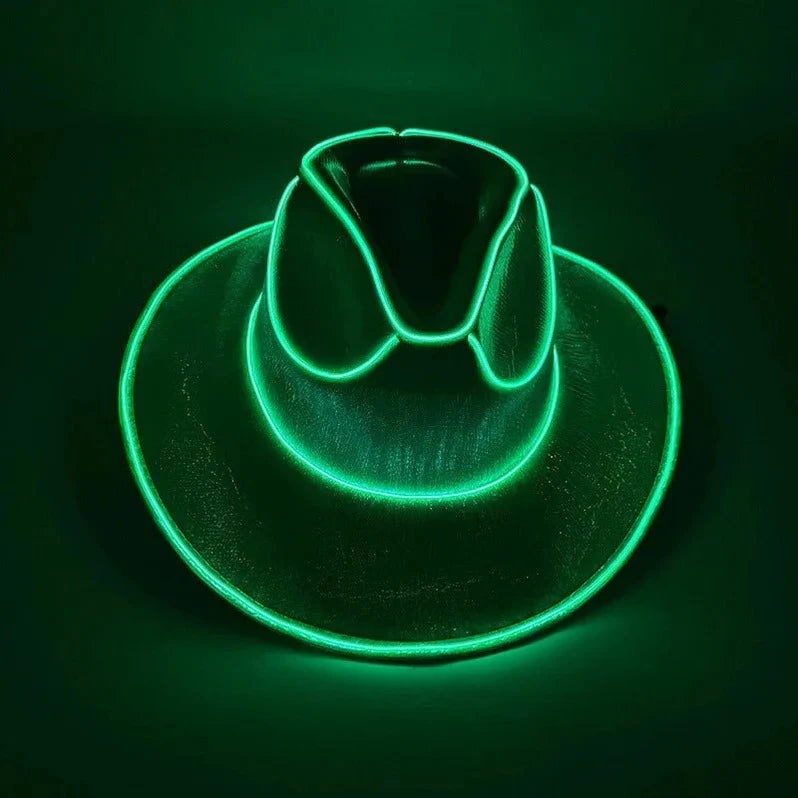 Cowboy Hat | Integrated LED Brim & Battery-Powered | Adult Size