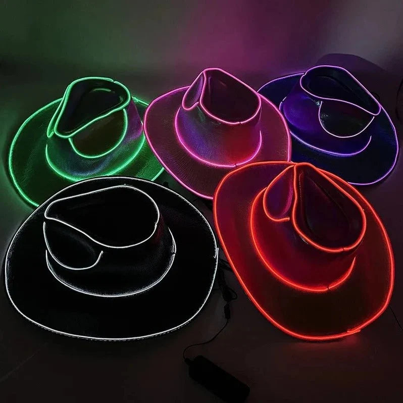 Cowboy Hat | Integrated LED Brim & Battery-Powered | Adult Size