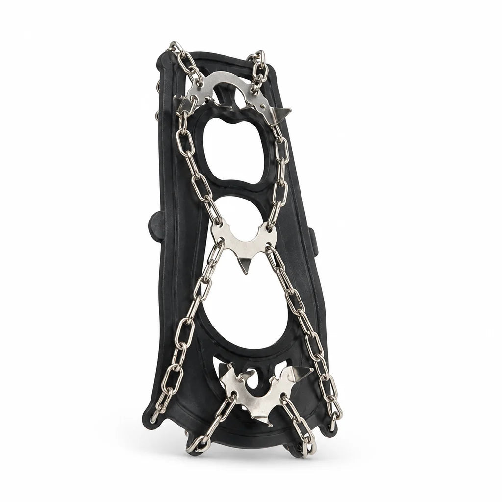 Crampons | TPR Rubber & Stainless Steel Spikes | Fits Shoe Sizes 35-44