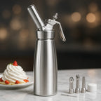 Cream Whipper | Aluminum & 3 Decorating Nozzles | 500 ml