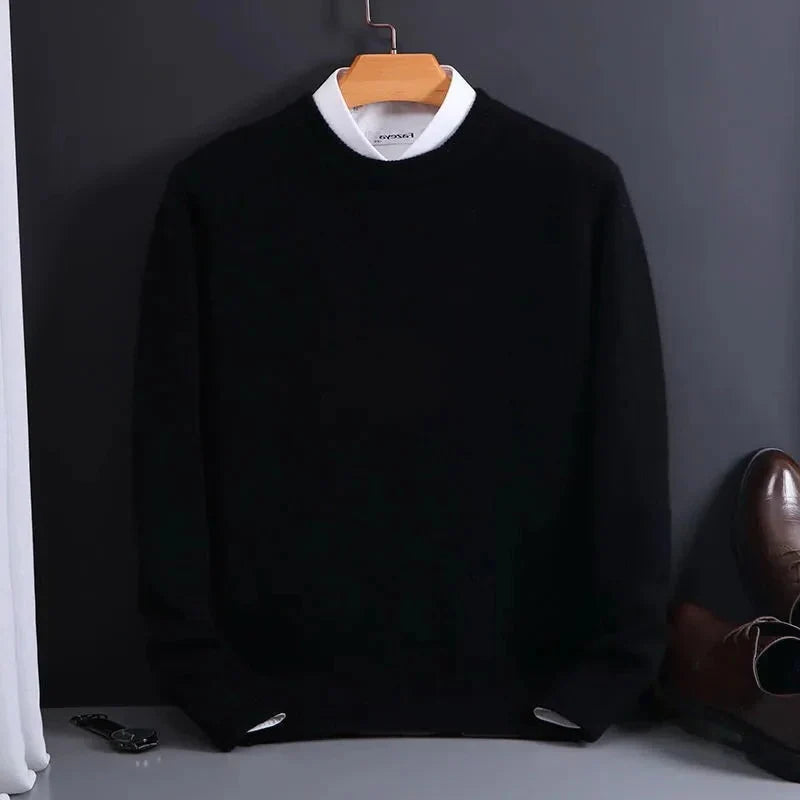 Crew Neck Sweater | Cashmere-Like Soft & Lightweight Warmth | Men's