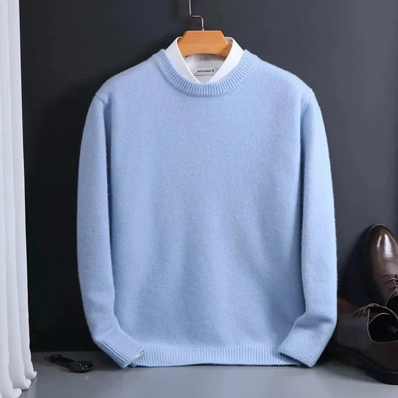 Crew Neck Sweater | Cashmere-Like Soft & Lightweight Warmth | Men's