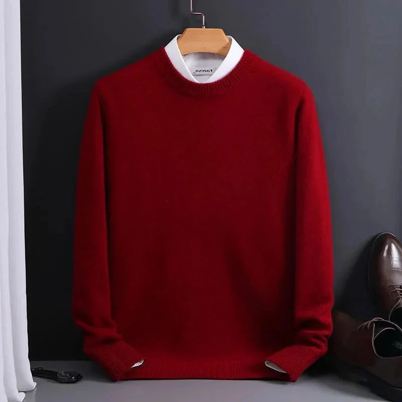 Crew Neck Sweater | Cashmere-Like Soft & Lightweight Warmth | Men's