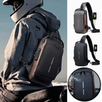Crossbody Bag | Anti-Theft Patent Leather & USB Port
