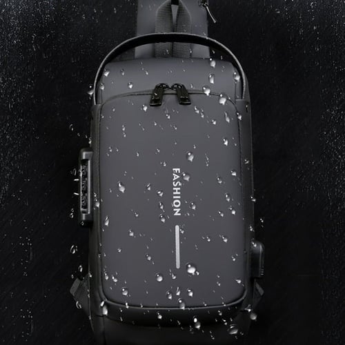 Crossbody Bag | Anti-Theft Patent Leather & USB Port
