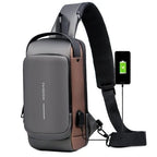 Crossbody Bag | Anti-Theft Patent Leather & USB Port
