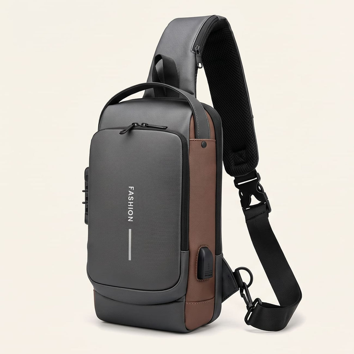Crossbody Bag | Anti-Theft Patent Leather & USB Port