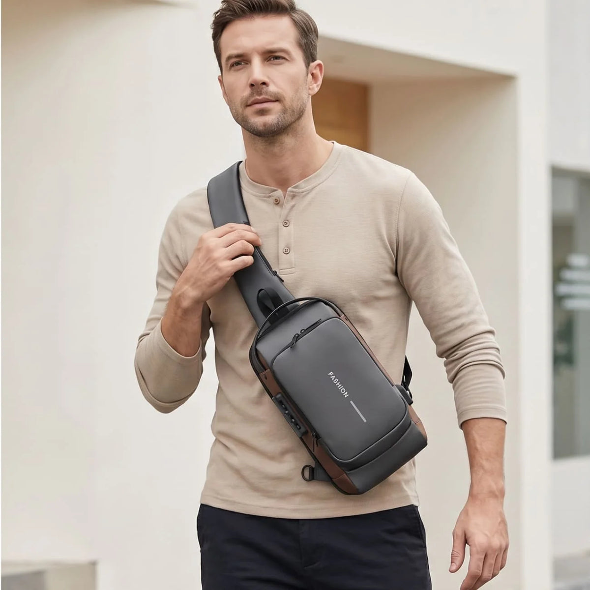Crossbody Bag | Anti-Theft Patent Leather & USB Port