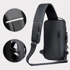 Crossbody Bag | Anti-Theft Patent Leather & USB Port