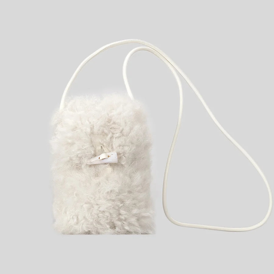 Crossbody Bag | Plush Faux Fur & Adjustable Strap