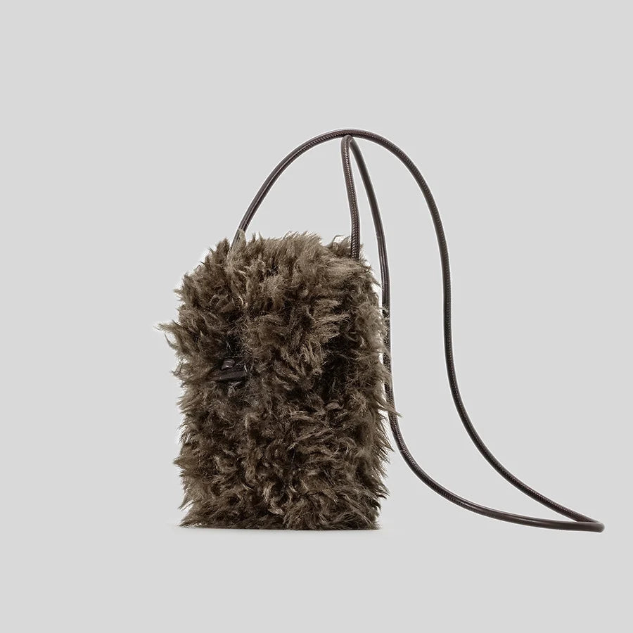 Crossbody Bag | Plush Faux Fur & Adjustable Strap