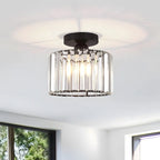 Ceiling Light | Crystal Prism Semi-Flush Design | 22 cm