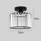 Ceiling Light | Crystal Prism Semi-Flush Design | 22 cm