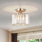 Ceiling Light | Crystal Prism Semi-Flush Design | 22 cm