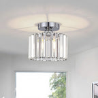 Ceiling Light | Crystal Prism Semi-Flush Design | 22 cm