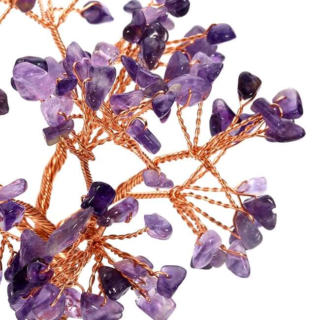 Crystal Ornament | Handcrafted Tree Of Life | Stones & Copper Wire