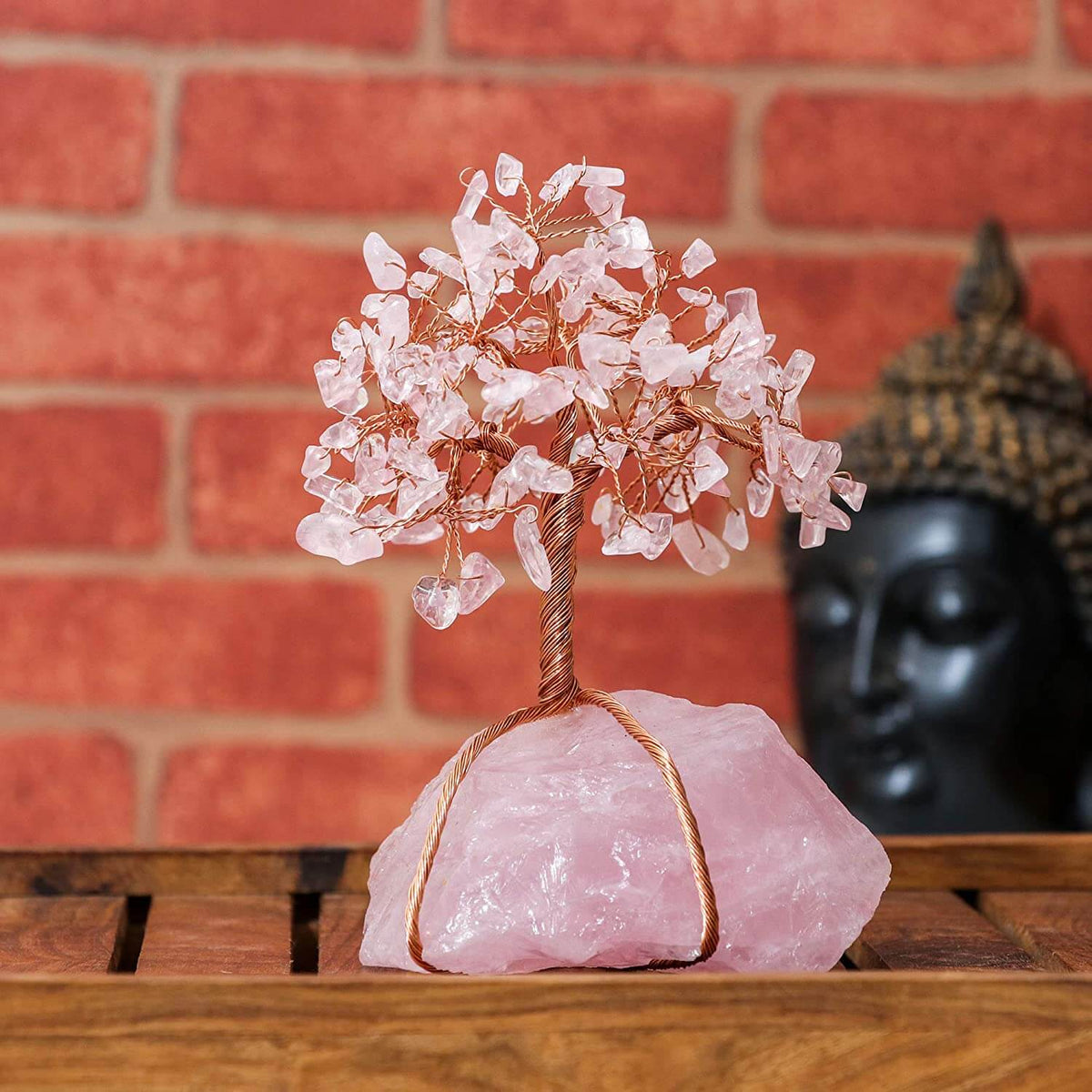 Crystal Ornament | Handcrafted Tree Of Life | Stones & Copper Wire