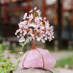 Crystal Ornament | Handcrafted Tree Of Life | Stones & Copper Wire