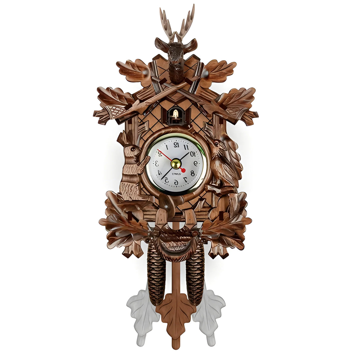 Cuckoo Clock | Woodland Animal Design & Swinging Pendulum