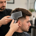 Curved Fade Comb | Heat-Resistant & Antistatic Ergonomic Teeth | With Bonus White Comb