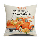 Cushion Cover | Pumpkin-Print Cotton & Machine-Washable | 45 x 45 cm