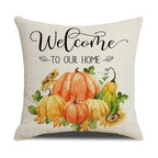 Cushion Cover | Pumpkin-Print Cotton & Machine-Washable | 45 x 45 cm