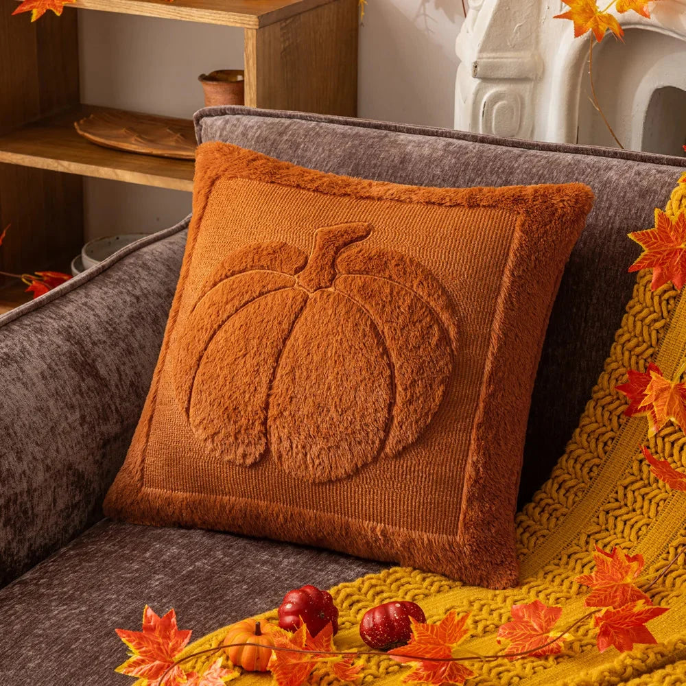 Cushion Cover | Sculptural Raised Embroidery & Machine-Washable | 18 x 18 in