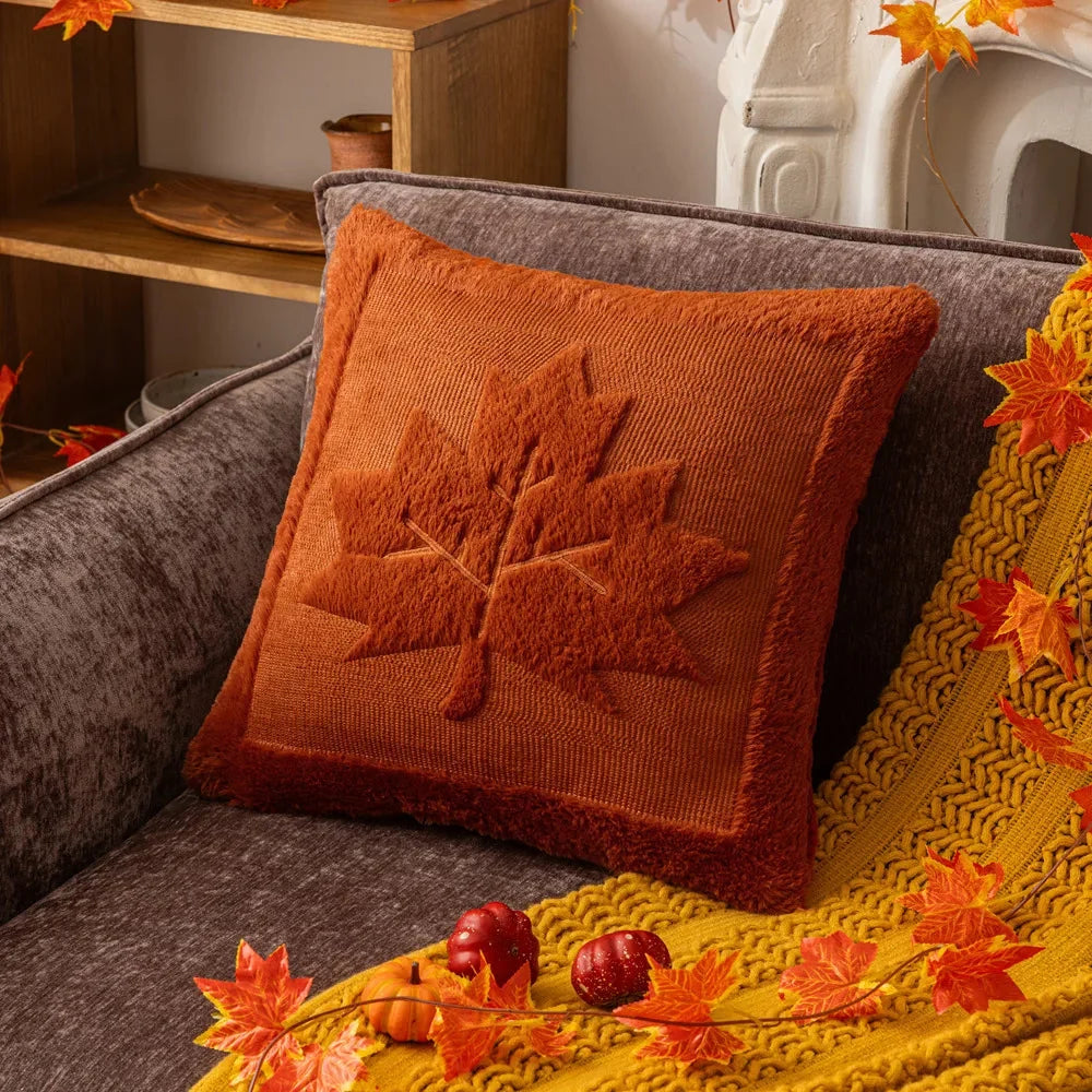Cushion Cover | Sculptural Raised Embroidery & Machine-Washable | 18 x 18 in